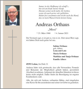 Anzeige von Andreas Orthaus von OM-Medien