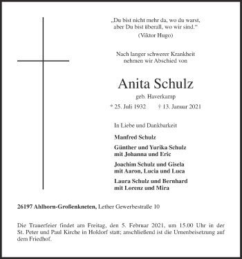 Anzeige von Anita Schulz von OM-Medien