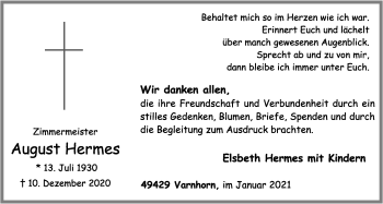 Anzeige von August Hermes von OM-Medien