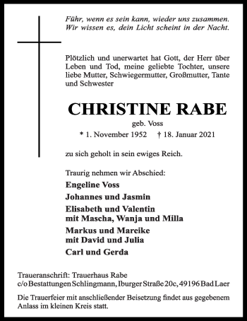 Anzeige von Christine Rabe von OM-Medien