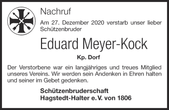 Anzeige von Eduard Meyer-Kock von OM-Medien