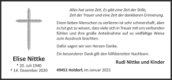 Anzeige von Elise Nittke von OM-Medien