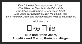 Anzeige von Elke Thie von OM-Medien