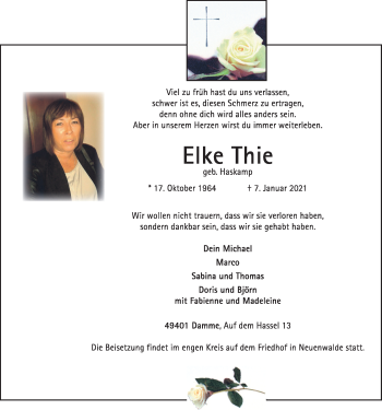 Anzeige von Elke Thie von OM-Medien