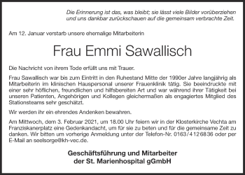 Anzeige von Emmi Sawallisch von OM-Medien