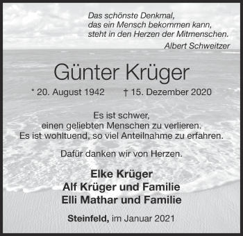 Anzeige von Günter Krüger von OM-Medien