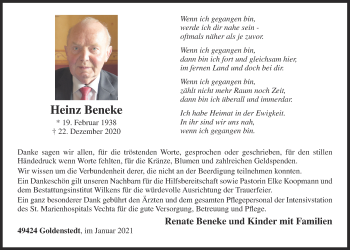 Anzeige von Heinz Beneke von OM-Medien