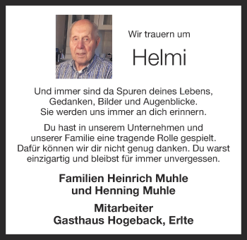 Anzeige von Helmerich Hubbermann von OM-Medien