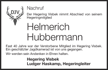 Anzeige von Helmerich Hubbermann von OM-Medien