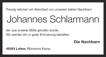 Anzeige von Johannes Schlarmann von OM-Medien