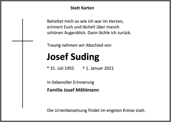 Anzeige von Josef Suding von OM-Medien