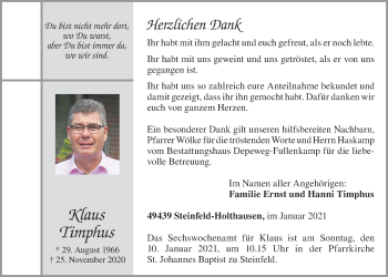 Anzeige von Klaus Timphus von OM-Medien