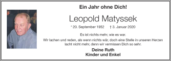 Anzeige von Leopold Matyssek von OM-Medien
