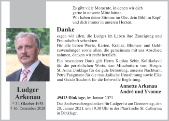 Anzeige von Ludger Arkenau von OM-Medien