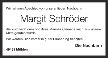 Anzeige von Margit Schröder von OM-Medien