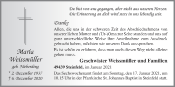 Anzeige von Maria Weissmüller von OM-Medien