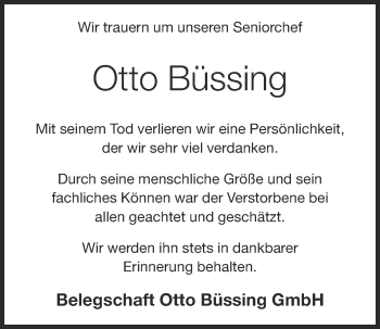 Anzeige von Otto Büssing von OM-Medien