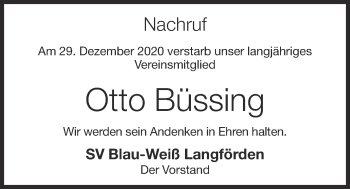 Anzeige von Otto Büssing von OM-Medien