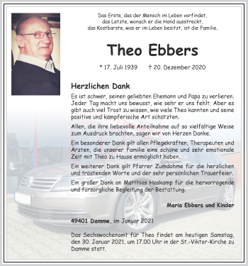 Anzeige von Theo Ebbers von OM-Medien