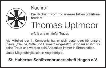 Anzeige von Thomas Uptmoor von OM-Medien