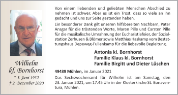 Anzeige von Wilhelm kl. Bornhorst von OM-Medien
