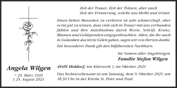 Anzeige von Angela Wilgen von OM-Medien