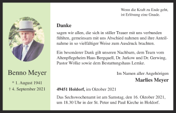 Anzeige von Benno Meyer von OM-Medien