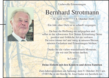Anzeige von Bernhard Strotmann von OM-Medien