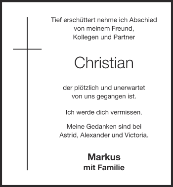 Anzeige von Christian Lux von OM-Medien
