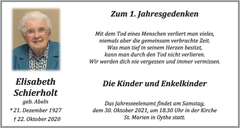 Anzeige von Elisabeth Schierholt von OM-Medien