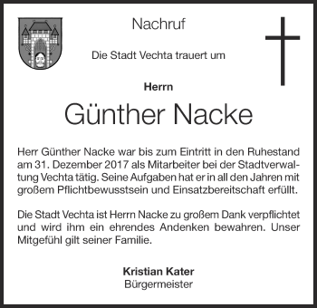 Anzeige von Günther Nacke von OM-Medien