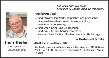 Anzeige von Hans Hesler von OM-Medien