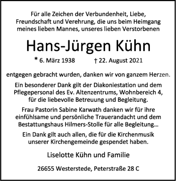 Anzeige von Hans-Jürgen Kühn von OM-Medien