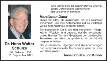 Anzeige von Hans Walter Schulze von OM-Medien