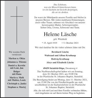 Anzeige von Helene Läsche von OM-Medien