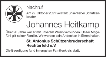 Anzeige von Johannes Heitkamp von OM-Medien