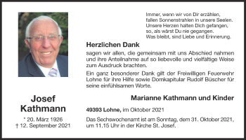 Anzeige von Josef Kathmann von OM-Medien