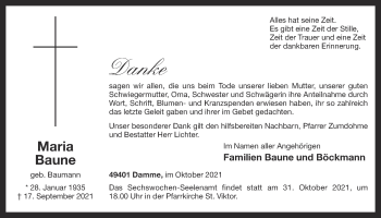 Anzeige von Maria Baune von OM-Medien