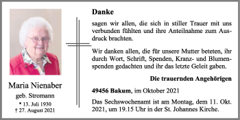 Anzeige von Maria Nienhaber von OM-Medien