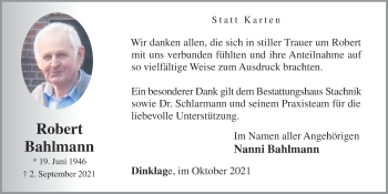 Anzeige von Robert Bahlmann von OM-Medien