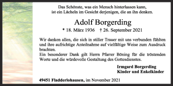 Anzeige von Adolf Borgerding von OM-Medien