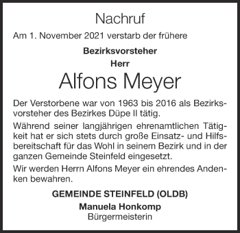 Anzeige von Alfons Meyer von OM-Medien