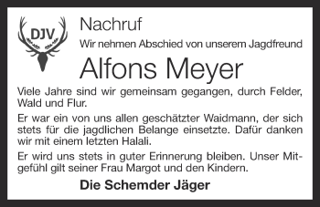Anzeige von Alfons Meyer von OM-Medien