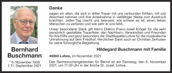 Anzeige von Bernhard Buschmann von OM-Medien