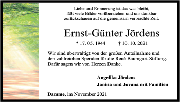 Anzeige von Ernst-Günter Jördens von OM-Medien