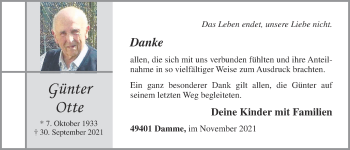 Anzeige von Günter Otte von OM-Medien