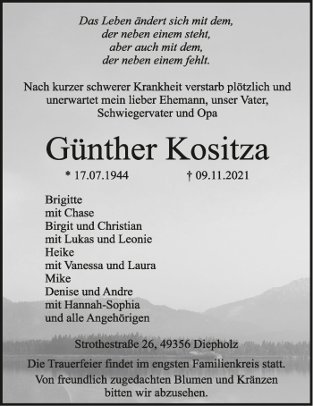Anzeige von Günther Kositza von OM-Medien