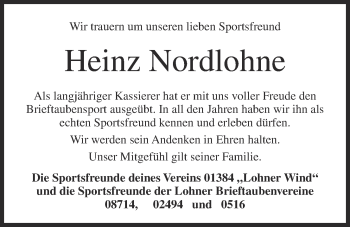 Anzeige von Heinz Nordlohne von OM-Medien