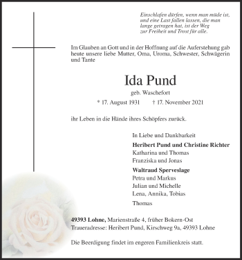 Anzeige von Ida Pund von OM-Medien