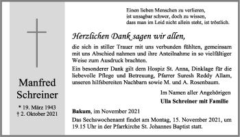 Anzeige von Manfred Schreiner von OM-Medien